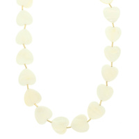 PEARLESCENT HEART STATION NECKLACE